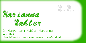 marianna mahler business card